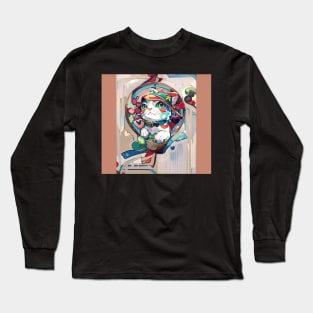 Sushi cat Wasabi Long Sleeve T-Shirt